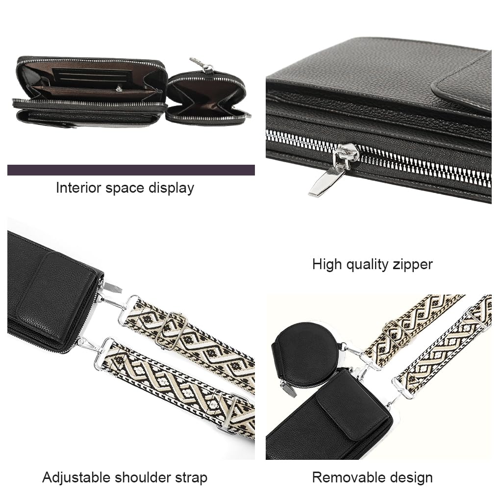 PALAY Women Purse Sling Bag Set of 2Pcs Phone Bag Coin Bag Combo Fashion PU Shoulder Bag with Boho Shoulder Strap Crossbody Bag Phone Bag Sling Bag Wide Shoulder Strap Sling Phone Bag Purse Bag PALAY Women Purse Sling Bag Set of 2Pcs Phone Bag Coin Bag Combo Fashion PU Shoulder Bag with Boho Shoulder Strap Crossbody Bag Phone Bag Sling Bag Wide Shoulder Strap Sling Phone Bag Purse Bag